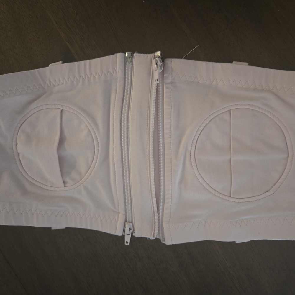 Simple Wishes Hands Free Pumping Bra Pink L- Plus With 1inch Extender Panel